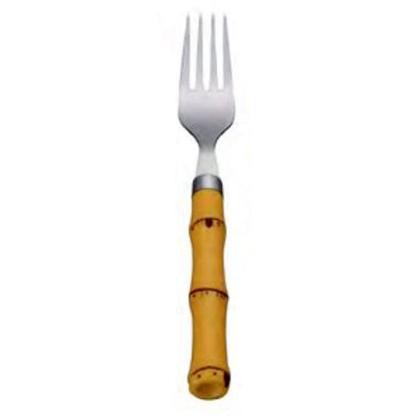 Imagem de Kit com 4 talheres com cabo de plástico bambú