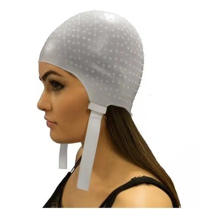 Imagem de Kit com 4 Toucas para Luzes Mechas Reflexos Siliconada Profissional Dompel