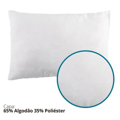 Imagem de Kit com 4 Travesseiros Enchimento de Plumas Sinteticas