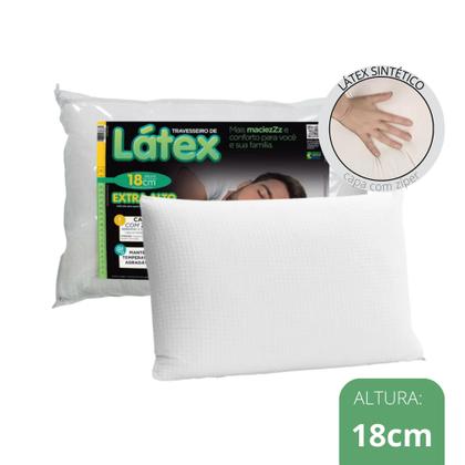 Imagem de Kit com 4 Travesseiros Extra Alto Látex - Com Capa Removível
