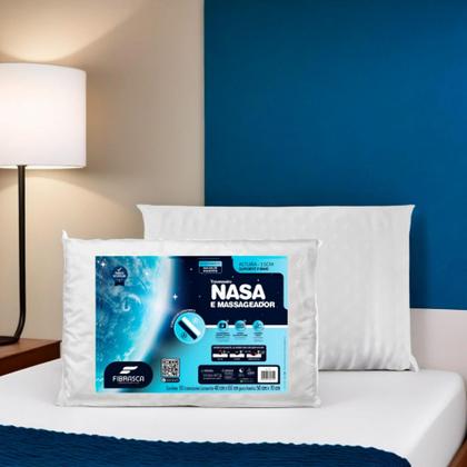 Imagem de Kit Com 4 Travesseiros NASA + Massageador Dupla Face