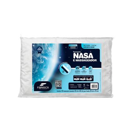 Imagem de Kit Com 4 Travesseiros NASA + Massageador Dupla Face