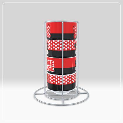 Imagem de Kit com 4 Xícaras com Suporte Minnie Mouse Disney
