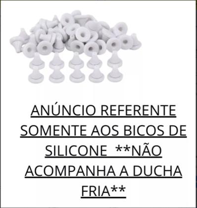 Imagem de Kit Com 40 Bicos Silicone Reserva P/ Ducha Fria Inox Furo Encaixe