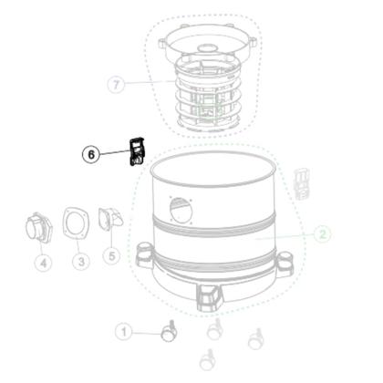 Imagem de Kit com 4un Trava Lateral Fecho Rápido Compatível com Aspirador WAP GTW Inox 15