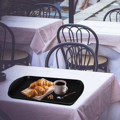 Imagem de Kit com 5 Bandejas Multiuso Retangular 44x30,7 cm Restaurante Self Service FastFood Bares Unitermi