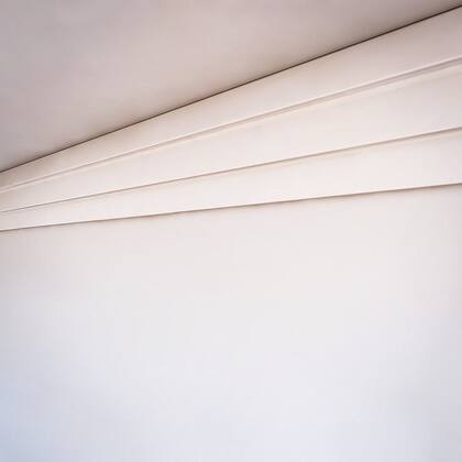 Imagem de Kit com 5 Barras Rodateto de Poliestireno 12CMX30MM Liso 10m Branco Riplain