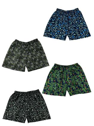 Imagem de Kit Com 5 Bermudas Tactel Estampada Com Bolso Masculina