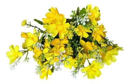 Imagem de Kit Com 5 Buquês De Mini Margarida Artificial Com 7 Galhos