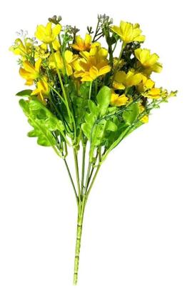 Imagem de Kit Com 5 Buquês De Mini Margarida Artificial Com 7 Galhos