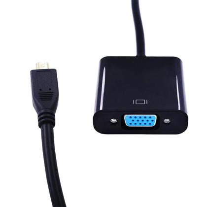 Imagem de Kit Com 5 Cabos Adaptador Micro Hdmi Para Vga Com Áudio
