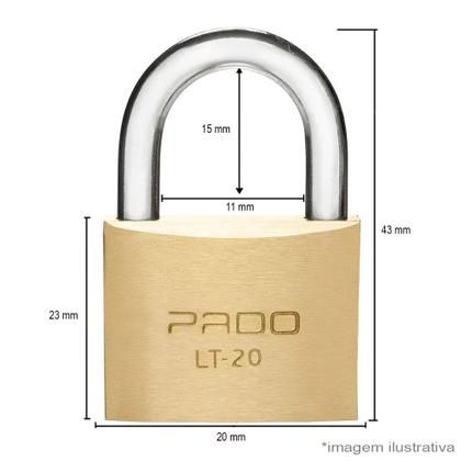 Imagem de Kit com 5 Cadeados 20 mm - PADO  