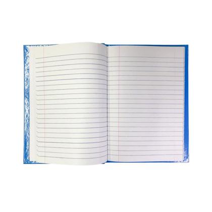 Imagem de Kit com 5 Cadernos Brochura Capa Dura 1/4 Azul com 96 Folhas Costurado - Brimpress