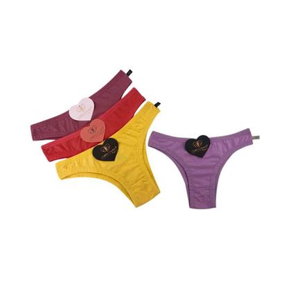 Imagem de Kit com 5 calcinhas cores diversas 100% algodão modelo tanga confort