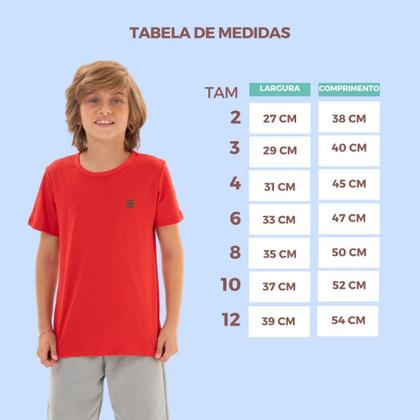 Imagem de Kit com 5 Camisetas Básicas Infantil menino Versátil Confortável e Coloridas menino