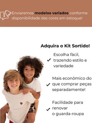 Imagem de Kit com 5 Camisetas Básicas Infantil para bebê Versátil Confortável e Coloridas Criança bebê camisetas básicas