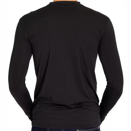 Imagem de Kit Com 5 Camisetas Manga Longa Poliéster - Preta