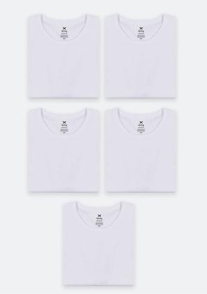 Imagem de Kit Com 5 Camisetas Masculinas Básicas Slim