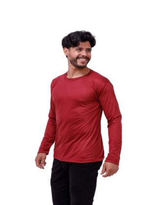 Imagem de Kit Com 5 Camisetas Poliéster Manga Longa Cores Sortidas