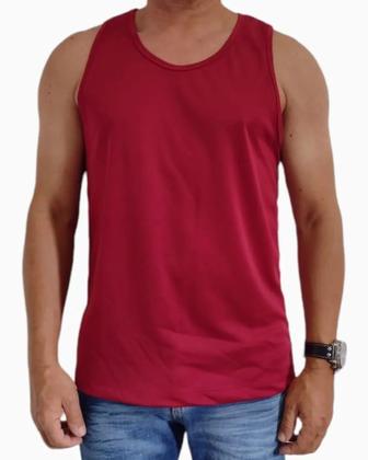 Imagem de Kit Com 5 Camisetas Regata Masculina Básica 100% Poliéster