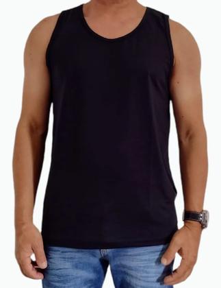 Imagem de Kit Com 5 Camisetas Regata Masculina Básica 100% Poliéster