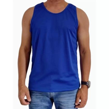 Imagem de Kit Com 5 Camisetas Regatas Masculina Básica 100% Poliéster Lisa