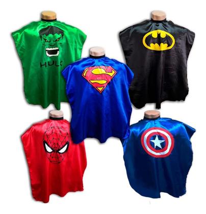 Imagem de Kit Com 5 Capas De Corte Barbearia Infantil Super Herois