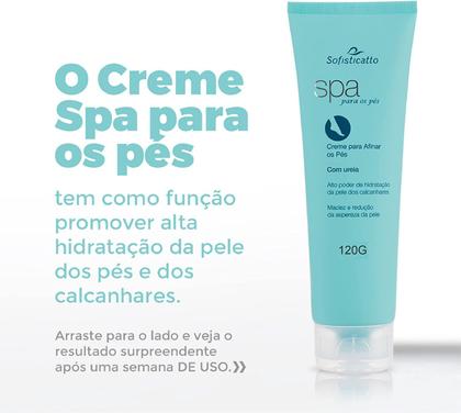 Imagem de Kit Com 5 Creme Para Afinar os Pés com Uréia Spa 120g Sofisticatto