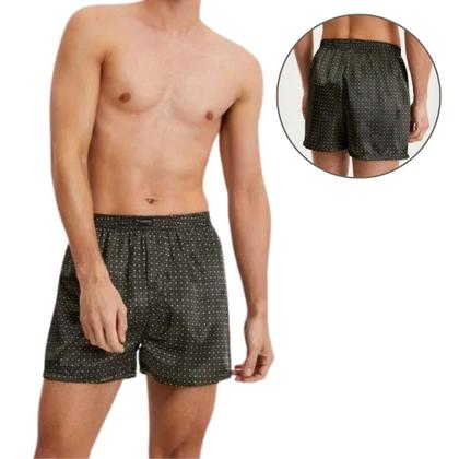 Imagem de Kit Com 5 Cueca Samba Canção De Cetim Short De Dormir Pijama