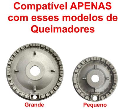 Imagem de Kit Com 5 Espalhadores Tampinha Boca Fogão Cooktop Brastemp Ative