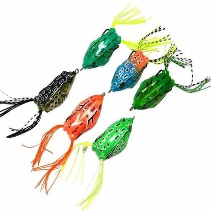 Imagem de Kit Com 5 Isca Artificial Sapo Frog Anti Enrosco Para Traira