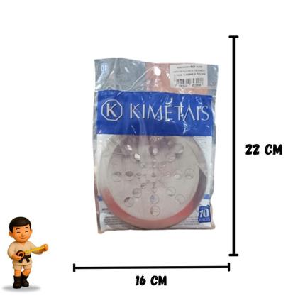 Imagem de Kit com 5 kimetais gr000003 grelha inox 430 redonda 15cm abre/fecha a430 gre