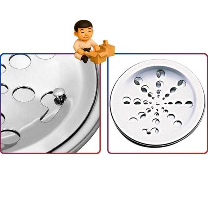 Imagem de Kit com 5 kimetais gr000003 grelha inox 430 redonda 15cm abre/fecha a430 gre