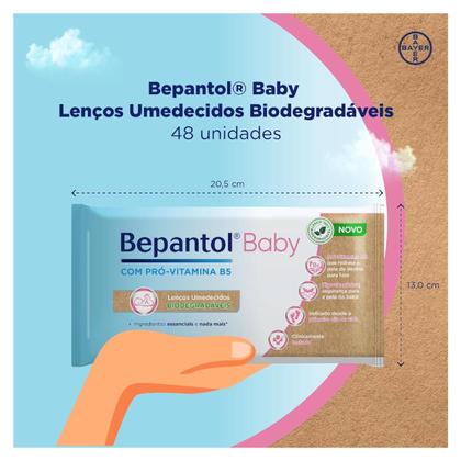 Imagem de Kit com 5 Lenços Umedecidos Biodegradável 48un Cada Bepantol