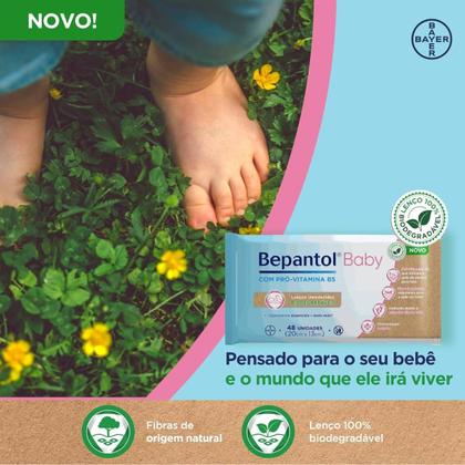 Imagem de Kit com 5 Lenços Umedecidos Biodegradável 48un Cada Bepantol