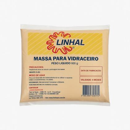Imagem de Kit Com 5 Massa Para Vidraceiro Linhal 500g Profissional