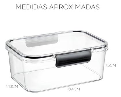 Imagem de kit com 5 Organizador Hermético de Acrílico Com trava 1400ml