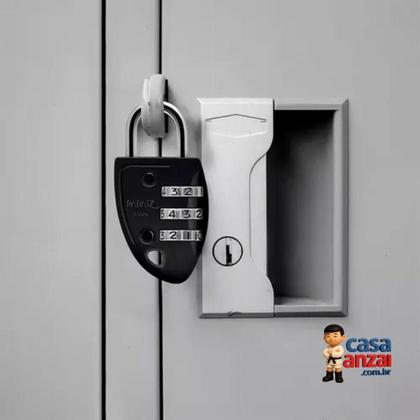 Imagem de Kit com 5 papaiz cadeado com segredo cs23 30mm zamac preto