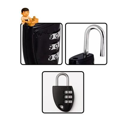 Imagem de Kit com 5 papaiz cadeado com segredo cs23 30mm zamac preto