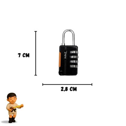 Imagem de Kit com 5 papaiz cadeado segredo cs25 preto com cabo