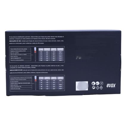Imagem de Kit com 5 pincéis detalhamento automotivo uso interno - evox