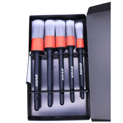 Imagem de Kit com 5 pincéis detalhamento automotivo uso interno - evox