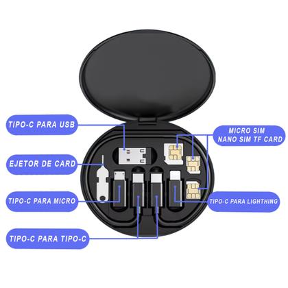 Imagem de kit com 5 pontas de carregamento usb , usb-c 60w + suporte de celular 101893