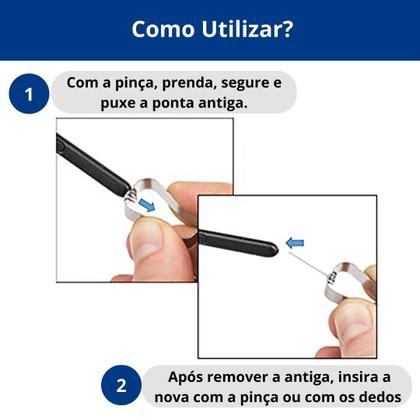 Imagem de Kit Com 5 Pontas Extras Pencil Para S7 Sm-T870