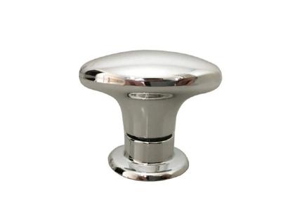 Imagem de Kit Com 5 Puxador Oval Cromado Grande Com Parafuso Reforçado Gavetas Ármario