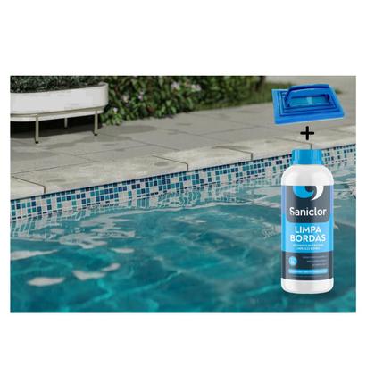 Imagem de Kit com 5 saniclor limpa bordas 1 litro + limpa tudo leve manual