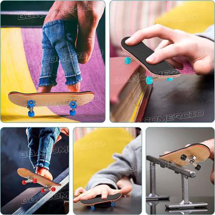 Imagem de Kit Com 5 Skate Dedo Desmontavel Mini Fingerboard Acessórios
