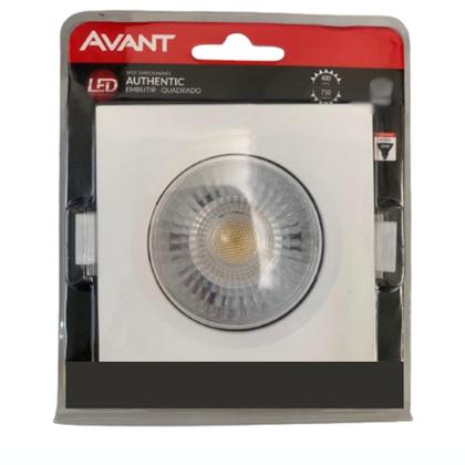 Imagem de Kit com 5 Spot Led De Embutir Quadrado 5w 3000k Luz Amarela Bivolt Avant