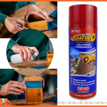 Imagem de Kit com 5 Sprays Cola Vedatudo Dryko 400ml