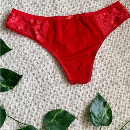 Imagem de Kit com 5 Tanga Fio Dental Plus Size Romantic Microlight Premium Microfibra